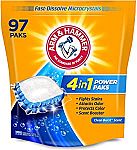 97 Count Arm & Hammer 4-in-1 Laundry Detergent Power Paks $8.47