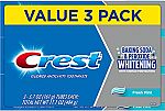 3-Ct 5.7oz Crest Baking Soda & Peroxide Whitening & Tartar Protection Toothpaste $3.74