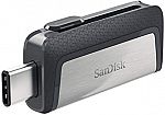 SanDisk 128GB Ultra Dual Drive USB Type-C Flash Drive $18