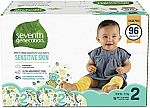 96-Ct Seventh Generation Baby Diapers (Size 2) $15 (Was $30), 81-Ct Size 4 $20