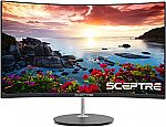 Sceptre 27" Curved 75Hz LED Monitor w/ Speakers (C275W-1920RN) $87.97
