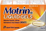 20-Ct Motrin IB Liquid Gels (Ibuprofen 200mg) $1.90