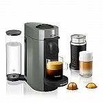 De'Longhi VertuoPlus Espresso Maker + Aeroccino Milk Frother $125 and more