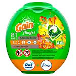 81-Count Gain flings! Laundry Detergent Pacs $13.60