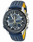 Citizen Men's Stainless Steel 'Blue Angels' World Chronograph Atomic Watch $250