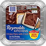 6-Ct. Reynolds Disposable Aluminum 8x8 Cake Pans with Lids $5.44