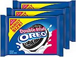 3-Pk Family Size Oreo Double Stuf Chocolate Cookies $8