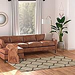 5'11" x 8'10" AmazonBasics Modern Plush Moroccan Trellis Shag Area Rug $33.22