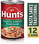 12-Count Hunt's Traditional Pasta Sauce $8.69