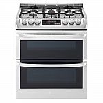 LG 6.9 cu. ft. Smart Double Oven Slide In Gas Range with ProBake Convection and Wi-Fi $1615