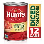 12-Pack 14.5-Oz Hunt's Diced Tomatoes in Sauce $8.52