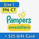 2X Cases Pampers Diapers + $25 Walmart Gift Card + $15 Back (via online Rebate)