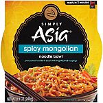 6-Pk 8.5Oz Simply Asia Noodle Bowl (Spicy Mongolian) $7.47