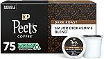 75- Count Peet's Coffee Major Dickason's Blend, Dark Roast $28.25