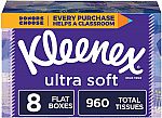 960-Ct Kleenex Ultra Soft Facial Tissues $13