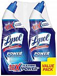 2-Ct 24-oz Lysol Power Toilet Bowl Cleaner $3