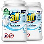 134-Ct all 4-in-1 Mighty Laundry Detergent Pacs 3 for $29