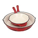 2-Piece Member's Mark 8.5" & 13" Cast Iron Enamel Skillet Set $17.90 + Free Shipping