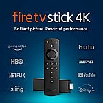 Fire TV Stick 4K Streaming Device (Latest Release) $35