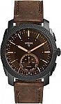 Fossil Q FTW1163 Machine Hybrid Watch with Leather Strap $31