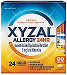 80-Ct Xyzal 24HR Allergy Relief Tablets $17 + Free Shipping