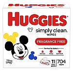 704-Count Huggies Simply Clean Unscented Baby Wipes $9.83