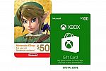 10% off XBox and Nintendo Gift Cards