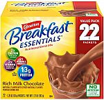 22-Packets Carnation Breakfast Essentials Nutritional Drink Mix $4.60