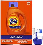 96 Loads Tide Liquid Laundry Detergent Eco-Box $13.50
