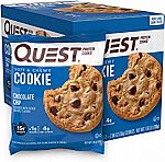 2 x 12-Count Quest Nutrition Chocolate Chip Protein Cookie $25.74 and more