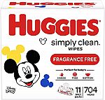 704-Count Huggies Simply Clean Unscented Baby Wipes $9.83