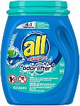 60-Ct All Mighty 4-in-1 Laundry Detergent Pacs (Odor Lifter) $6.45
