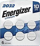 6-Ct Energizer CR2032 3V Lithium Coin Cell Battery $5.77