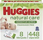 448-Ct Huggies Natural Care Sensitive Baby Diaper Wipes $9, 704-Ct $11
