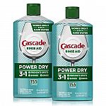 2-Pk 16-Oz Cascade Power Dry Dishwasher Rinse Aid $8.05