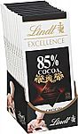 12-Pack Lindt Excellence Bar, 85% Cocoa Extra Dark Chocolate $28 (or %16.50 - YMMV)