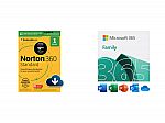 12-Month Microsoft 365 Family (6 user) + Norton or AVG $59.98