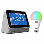 Lenovo Smart Clock Gen 2 + Color Smart Bulb $24.88