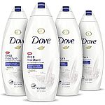 4-Pack Dove Body Wash (Deep Moisture) $9.13 (YMMV)