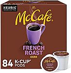 84-Ct McCafe French Roast K-Cup Coffee Pods $24.61