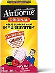 96-Ct Airborne Vitamin C 1000mg Berry Chewable Tablets with Zinc $6.29