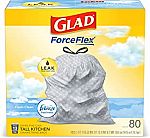 80-Ct 13-Gal Glad Odorshield Tall Kitchen Drawstring Trash Bags (Febreze) (3 for $26.60)