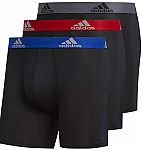3-Pack adidas Men's Stretch Cotton Boxer Brief Underwear $14.25