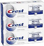 3-Pack 4.1-oz Crest Gum & Enamel Repair Toothpaste (Advanced Whitening) $9
