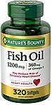 320-Ct Nature’s Bounty Fish Oil, 1200mg (2 for $22) & More