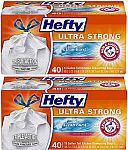 40-Ct 13-Gal Hefty Ultra Strong Tall Kitchen Trash Bags 2 for $10.18