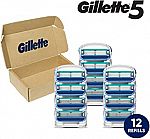 12-Ct Gillette5 Men's Razor Blade Refills $15