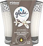 3.4-oz. Glade Candle Jar Air Freshener (Sheer Vanilla Embrace) $2.25