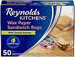 Reynolds Kitchens Sandwich and Snack Wax Paper Bags $2.59 