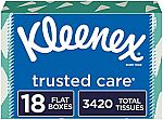 18 Boxes Kleenex Facial Tissues (3,420 Tissues Total) $23.61